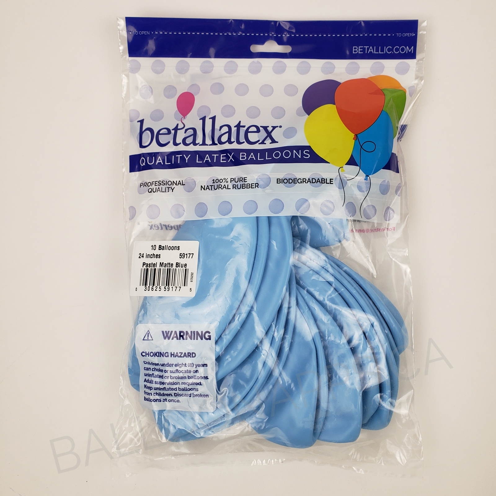 5 inch Sempertex Pastel Matte Blue Latex Balloons - 51177