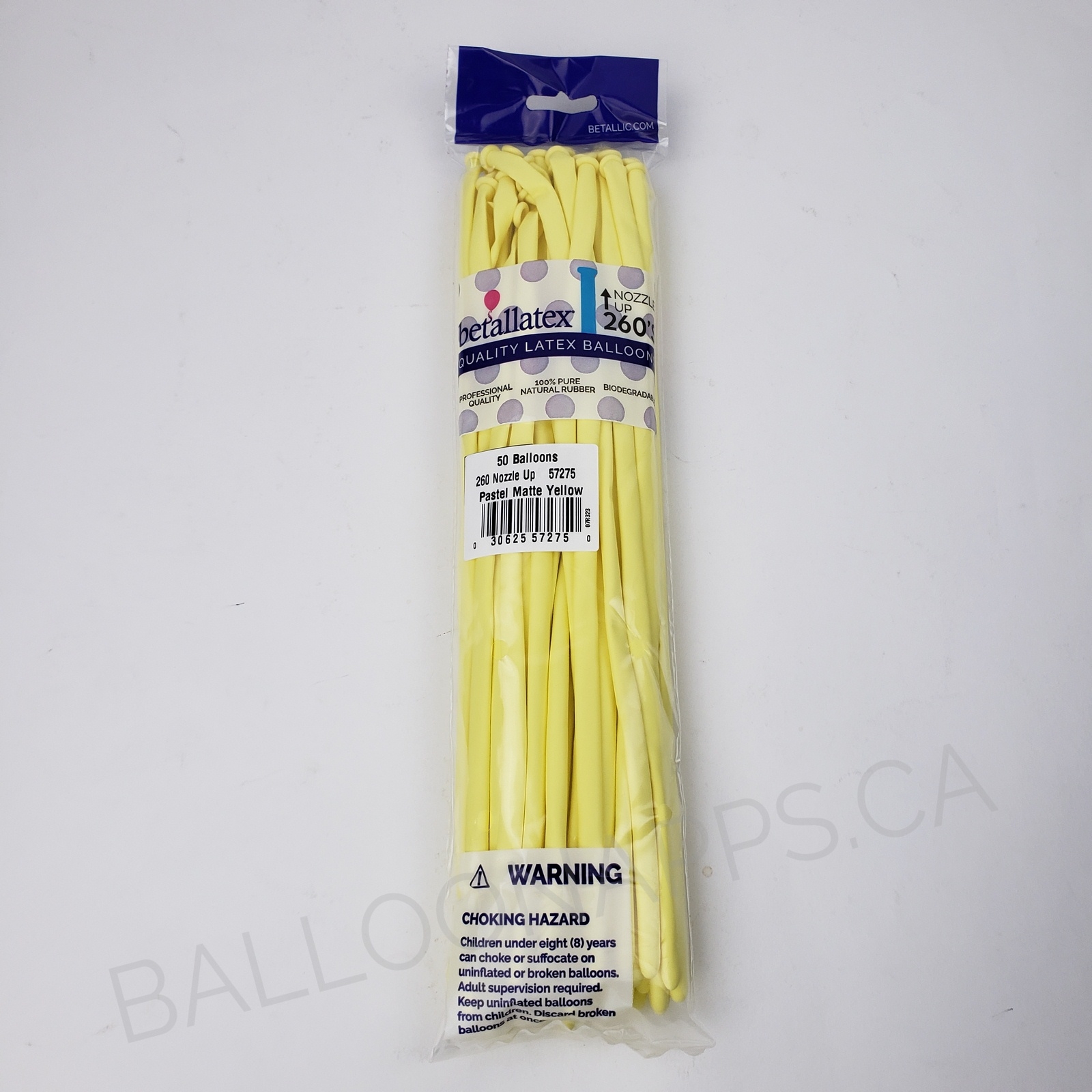 260 Pastel Matte Yellow Latex Nozzles Up Balloons SEMPERTEX Balloons ...