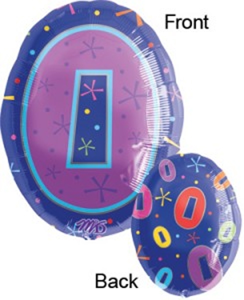 Jr Shape Number 0 Multi Color balloon balloon Anagram Balloons