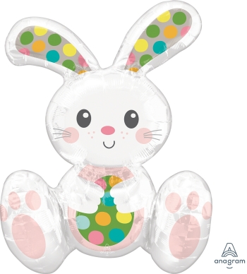 Sitting Easter Bunny Air-fill Self-Sealing balloon ANAGRAM