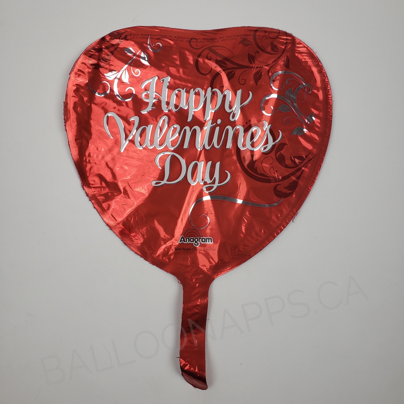Foil - Valentine Swirls Airfill Heat Seal Required balloon balloon ...