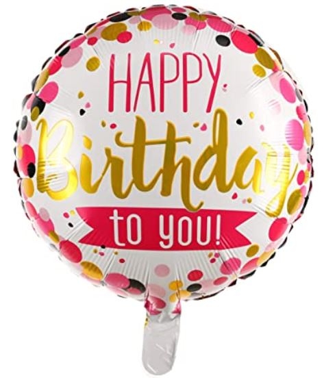 18 Foil - Happy Birthday Bass - Fishing balloons vancouver JC