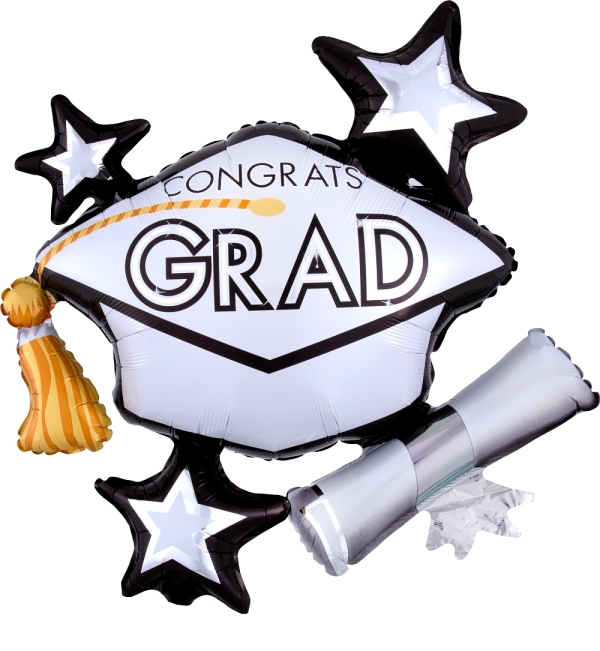 Congrats Grad Go Change the World Balloon Bouquet (Latex Free) balloons ...