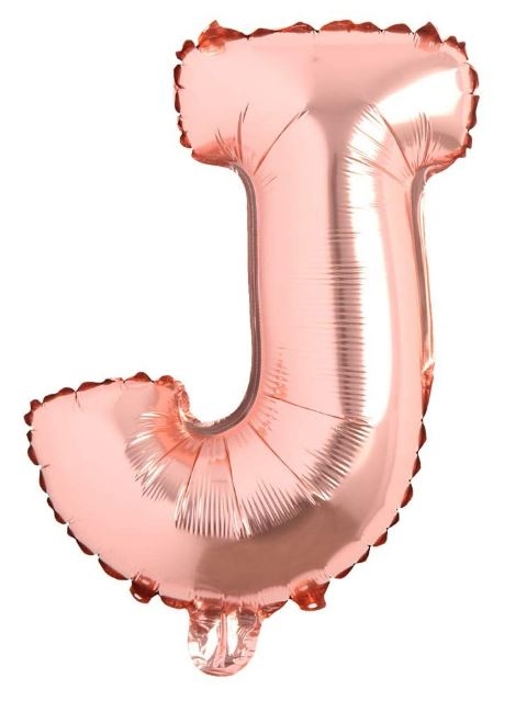 Block Letter Rose Gold Balloon Letter J Balloons Vancouver Jc Balloon