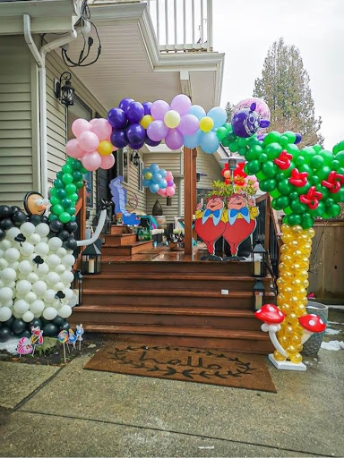 Alice in Wonderland Arch balloons vancouver JC Balloon Studio
