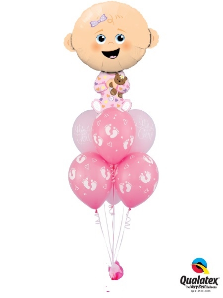 Baby Girl Pink Balloon Bouquet balloons vancouver JC Balloon Studio