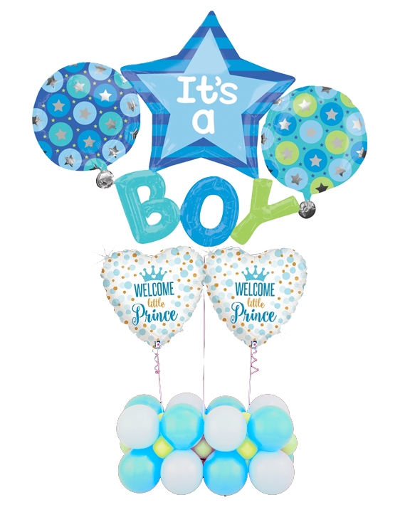 Balloon Baby Boy Large Arrangement balloons vancouver JC Balloon Studio