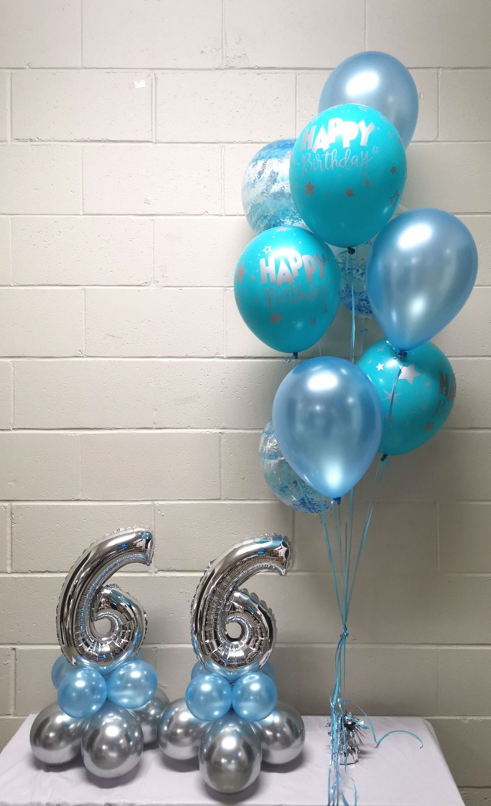 Blue (But Happy) Birthday Balloon Set balloons vancouver JC Balloon Studio