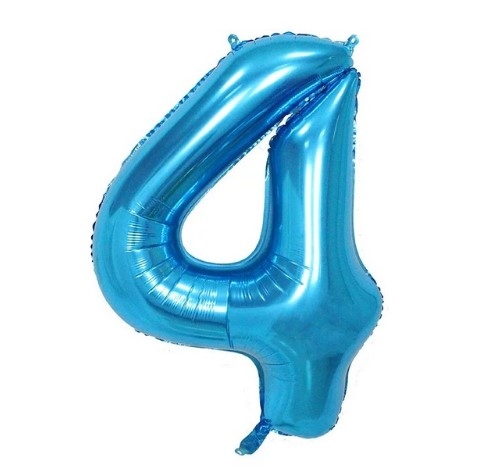 blue foil number balloons