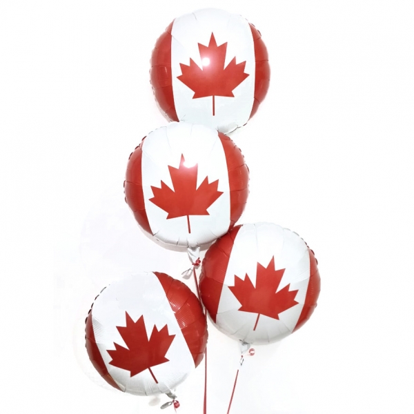 kolonie roem Polair Canada Day Foils Bouquet balloons vancouver JC Balloon Studio