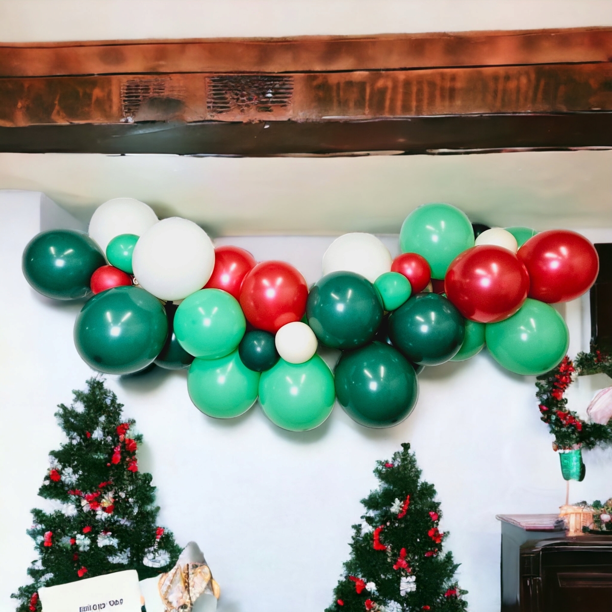 6ft Christmas Garland balloons vancouver JC Balloon Studio