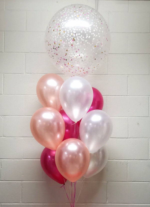 Confetti Filled Balloon Bouquets with helium in Canada