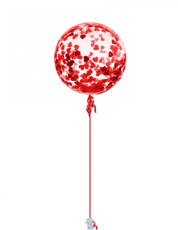 Confetti Heart Round Balloon balloons vancouver JC Balloon Studio