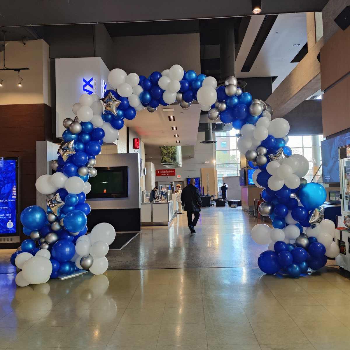 Pearl String Arch 50ft balloons vancouver JC Balloon Studio