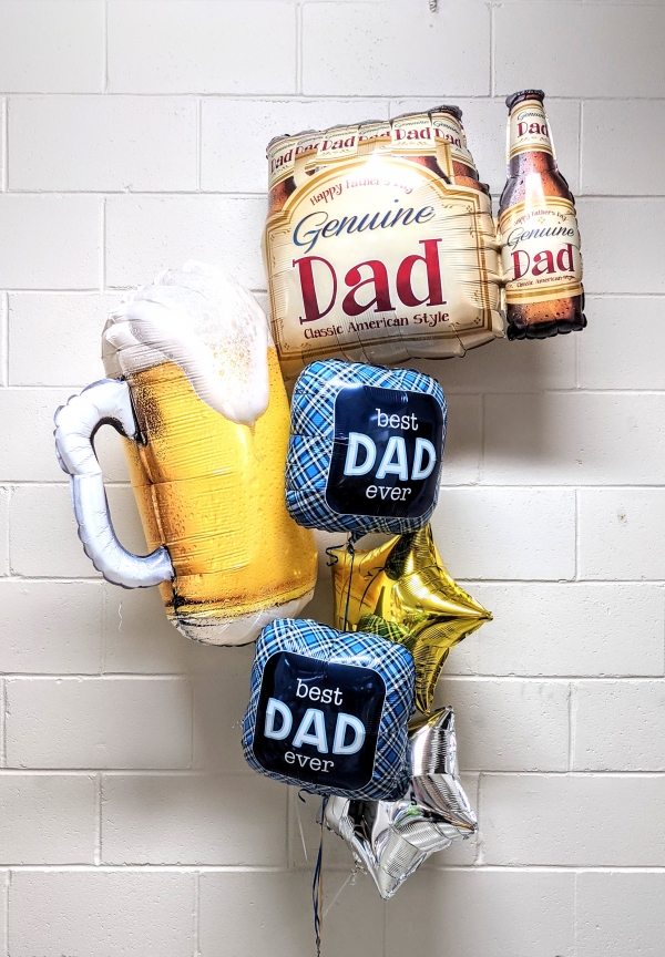 Genuinely The Best Dad Ever Balloon Bouquet All Foil balloons