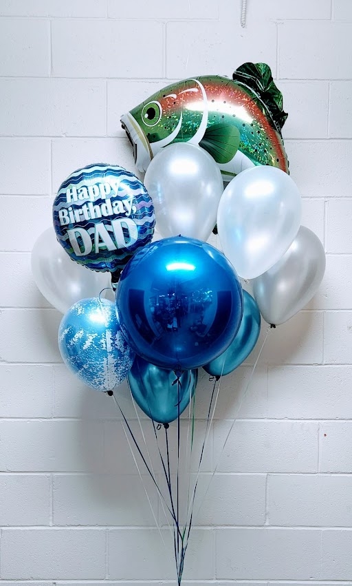 Going Fishing For Your Birthday Dad balloons vancouver JC Balloon Studio