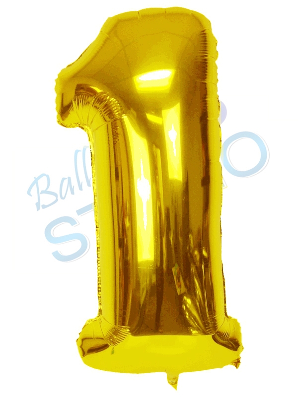 Gold Number 1 Balloon