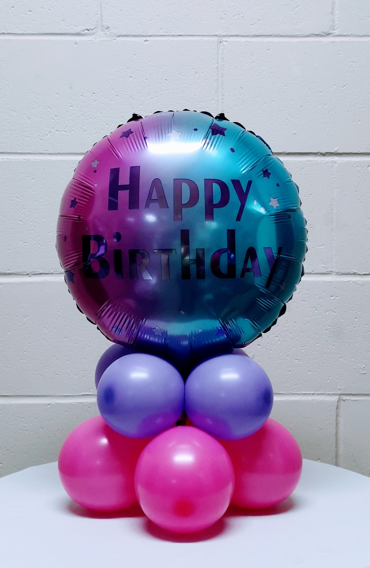 Happy Birthday Centerpiece 10 balloons vancouver JC Balloon Studio