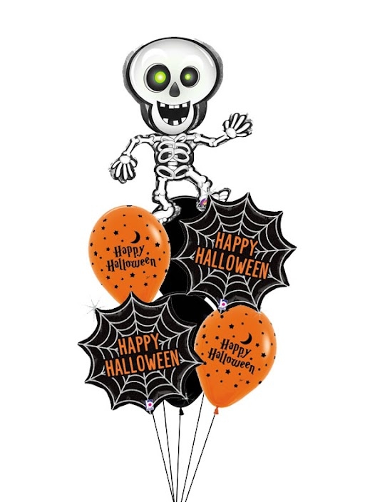 Haunted Skeleton Halloween Balloon Bouquet balloons vancouver JC Balloon Studio