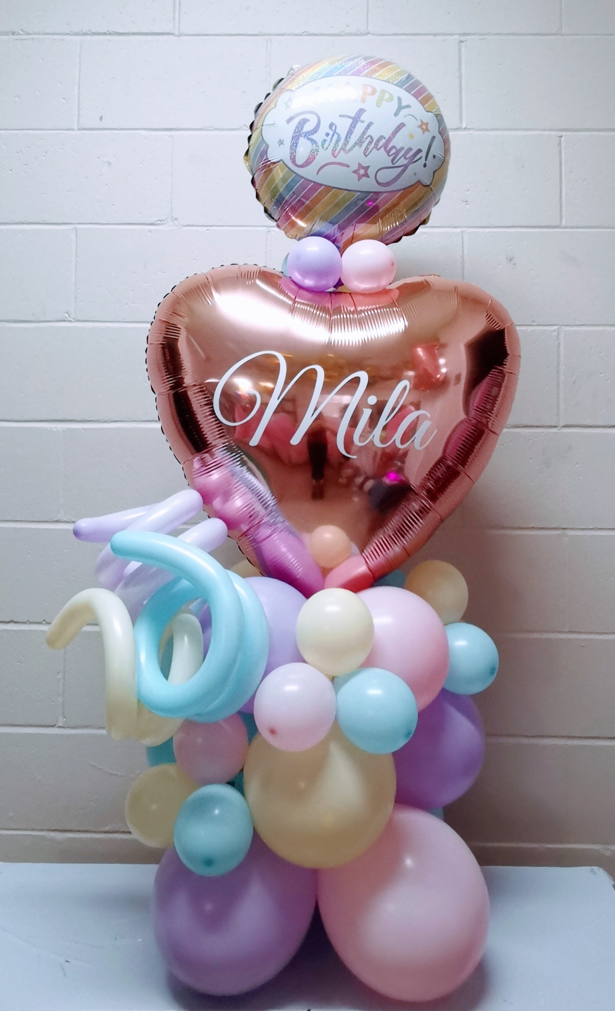Have A Lovely Birthday Custom Print Name Stand up (clone) balloons vancouver JC Balloon Studio