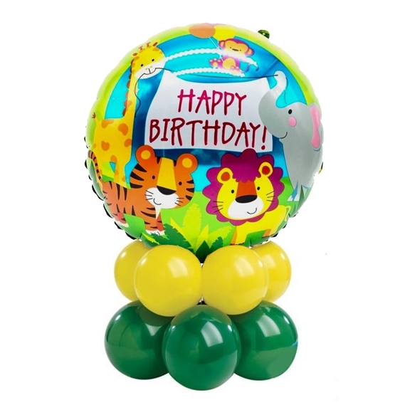 Jungle Animals Centerpiece 3 balloons vancouver JC Balloon Studio