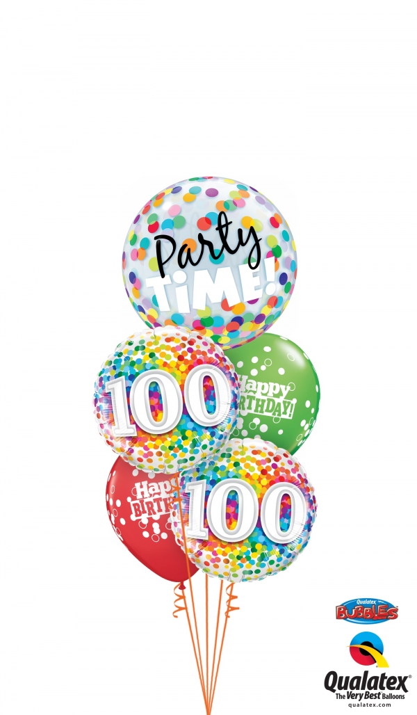 Milestone Colour 100th Birthday Bouquet balloons vancouver JC Balloon ...