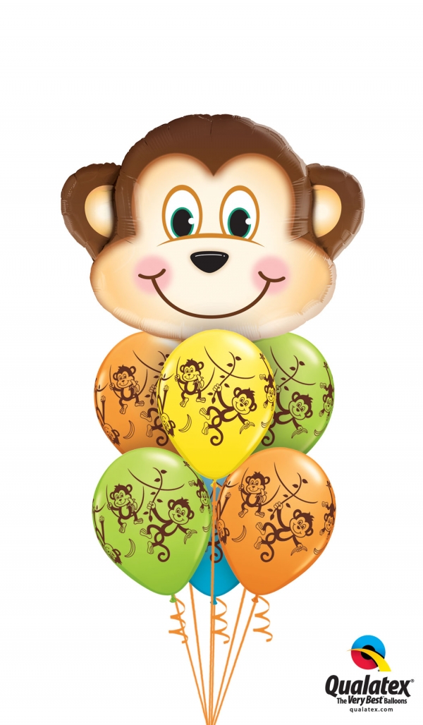 Monkey Bouquet 19 balloons vancouver JC Balloon Studio