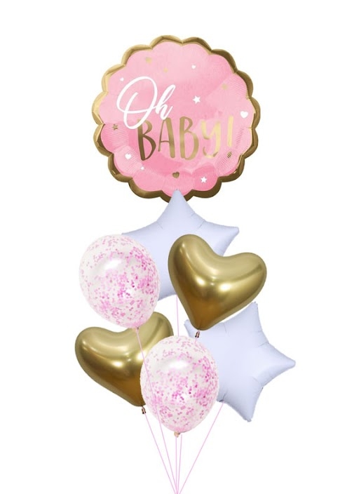 Oh baby rose gold balloons online