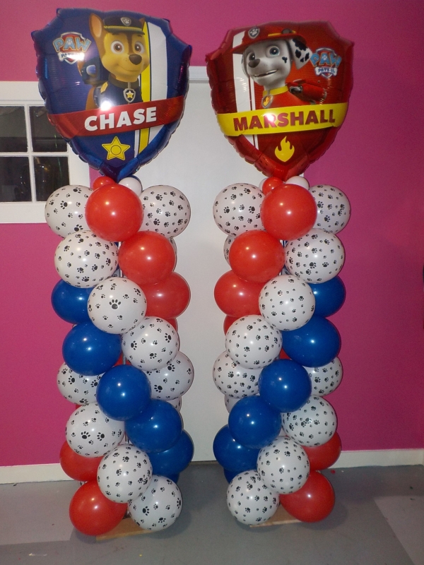 Paw Patrol Chase Marshall Balloon Columns balloons vancouver JC Balloon