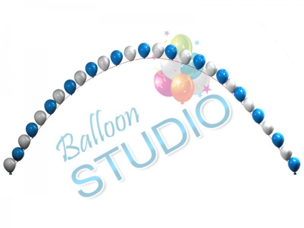 Pearl String Arch 35ft balloons vancouver JC Balloon Studio