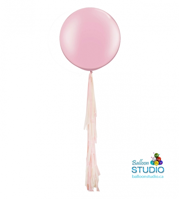 Pink Round Tassel Balloon Balloons Vancouver JC Balloon Studio ...