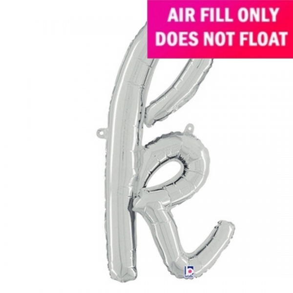 Script Letter Silver Balloon Letter k balloons vancouver JC Balloon