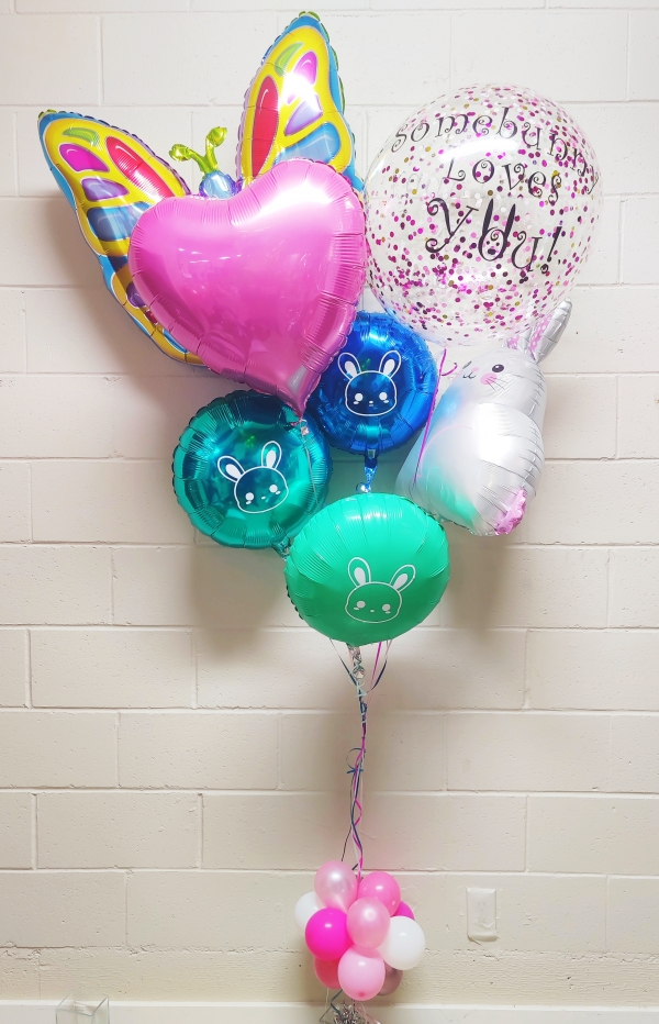 Somebunny Loves You All Foils Custom Print Balloon Bouquet balloons ...