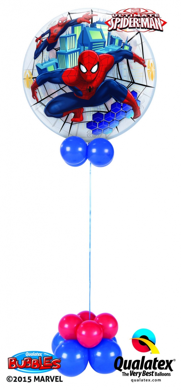 Spiderman Centerpiece 4 balloons vancouver JC Balloon Studio