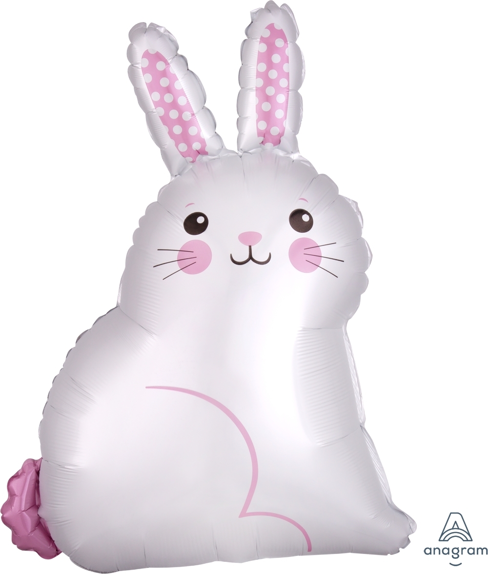 White Satin Easter Bunny SuperShape balloon balloons vancouver JC ...