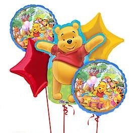 Winnie the Pooh Bouquet 1 balloons vancouver JC Balloon Studio